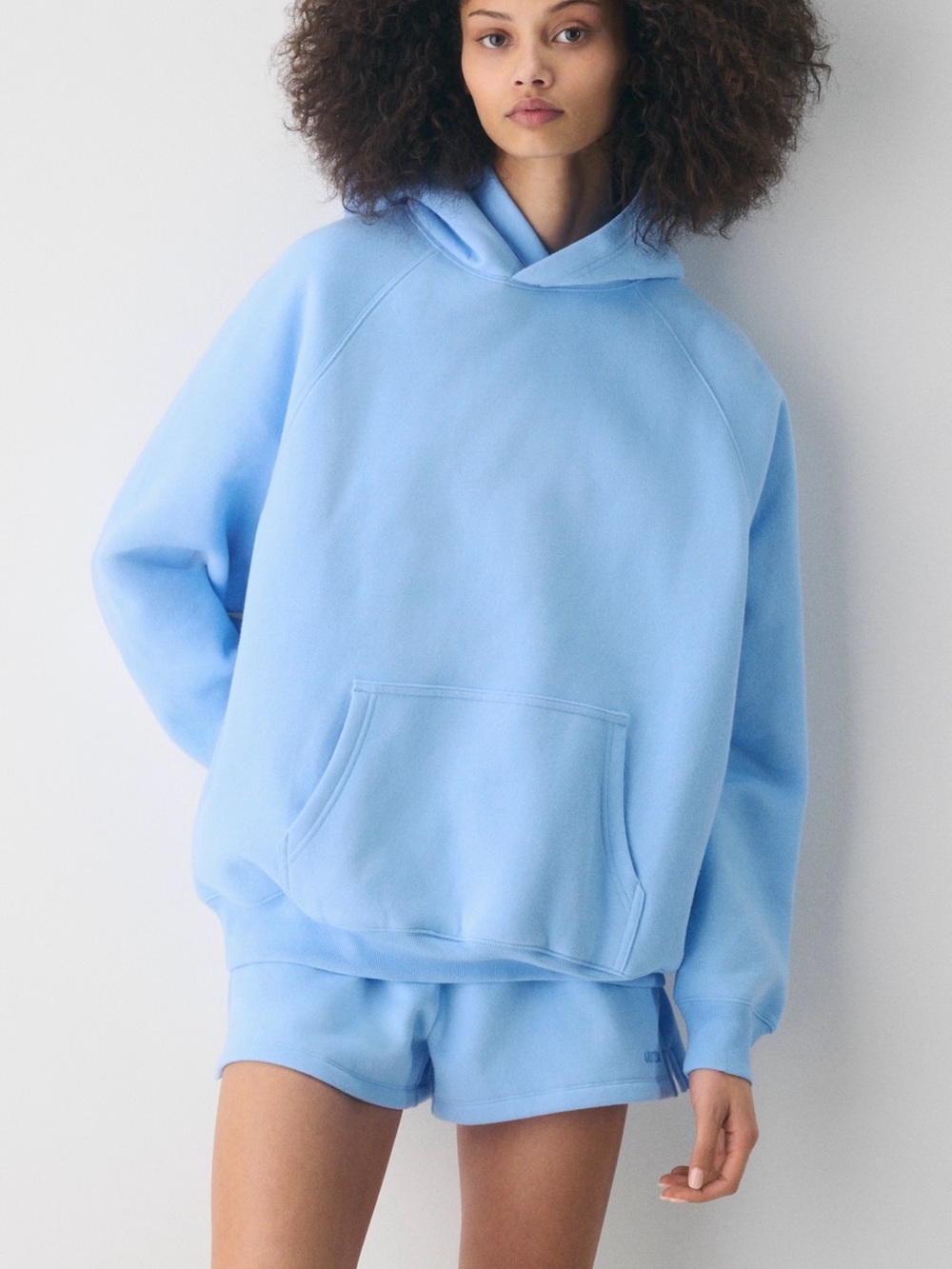 Aritzia Cozy Sweatfleece Mega Raglan Hoodie Post Card Blue